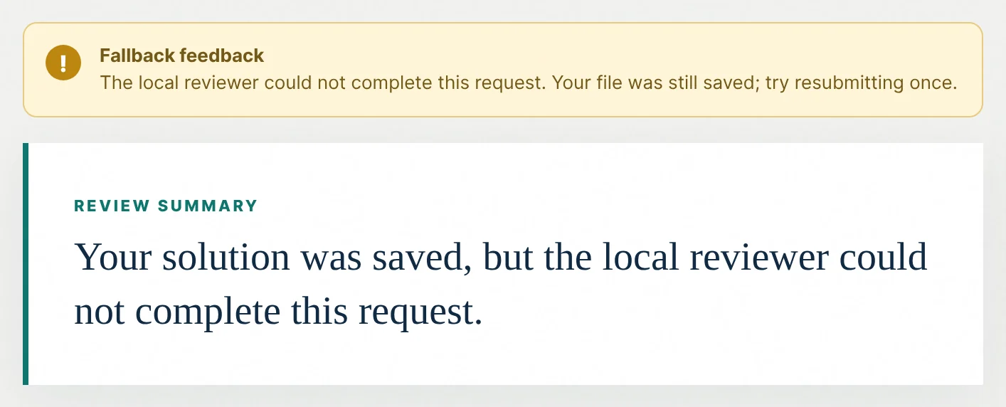 The notice when the model does not answer.